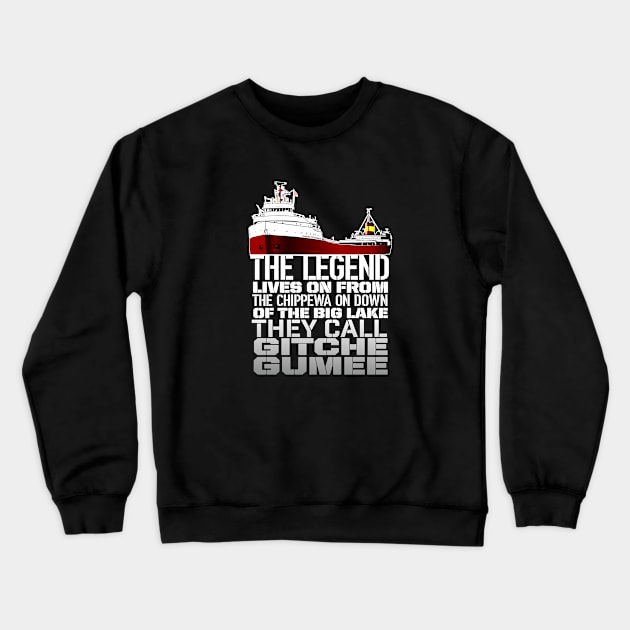 American Lakes vintage legend  2 Crewneck Sweatshirt by yasine-bono